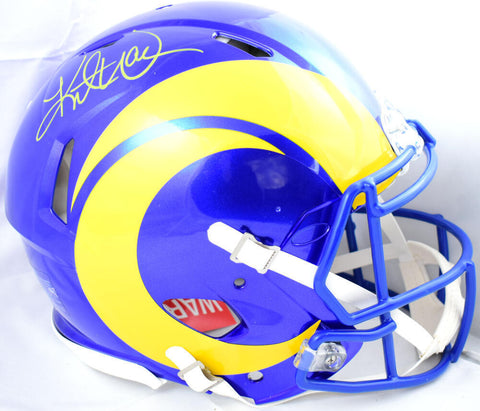 Kurt Warner Autographed Rams F/S 2020 Speed Authentic Helmet- Beckett W Hologram