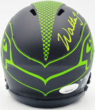 WALTER JONES AUTOGRAPHED SEAHAWKS ECLIPSE BLACK SPEED MINI HELMET JSA 234547