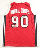 Larry Johnson, Augmon + 2 more Signed UNLV Running Rebels 1990 Champions Jersey