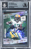Packers Davante Adams Signed 2021 Prestige Xtra Points Astral #101 Card BAS Slab