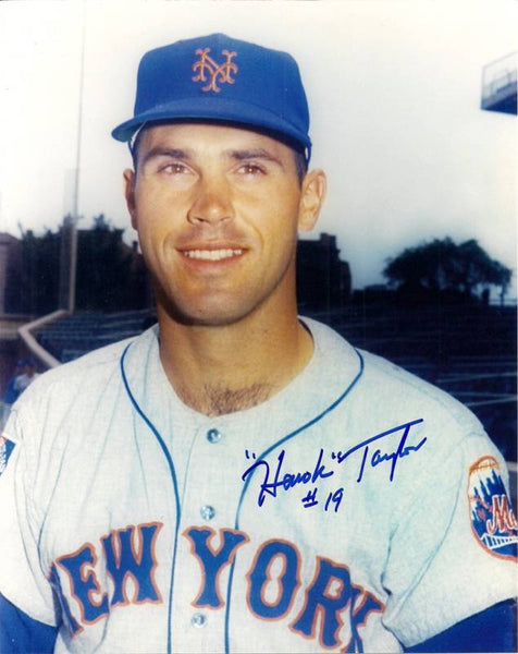 1964-67 NY Mets BOB HAWK TAYLOR Signed 8x10 Photo AUTO