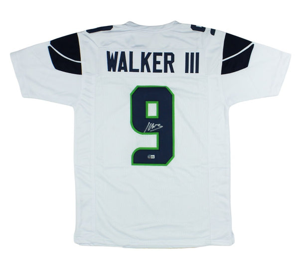 Kenneth Walker III Signed Seattle Custom White Jersey