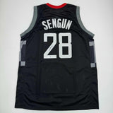 Autographed/Signed Alperen Sengun Houston Black Basketball Jersey Beckett COA