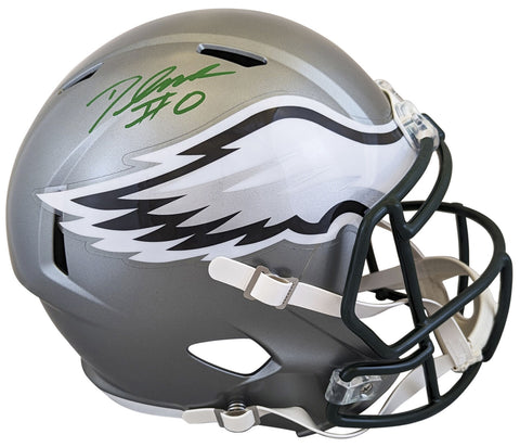 Eagles D'Andre Swift Authentic Signed Flash Full Size Speed Rep Helmet BAS Wit