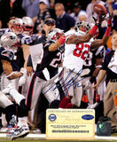 Mario Menningham NY Giants Signed Super Bowl XLVI 8x10 Photo Steiner XHC125