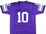 Fran Tarkenton Autographed Purple Pro Style Jersey HOF - Beckett W Hologram