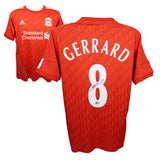 Steven Gerrard Signed Liverpool Home Soccer Jersey #8 with Beckett COA