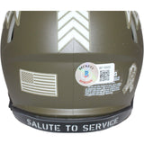 Ray Lewis Autographed Baltimore Ravens Salute Mini Helmet Beckett 42277