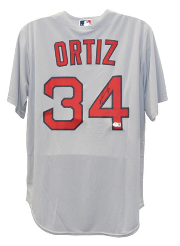 David Ortiz Autographed Boston Red Sox Nike Gray Replica Jersey Beckett 51282