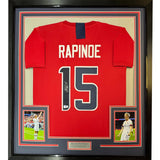 Framed Autographed/Signed Megan Rapinoe 35x39 Red Team USA Jersey JSA COA