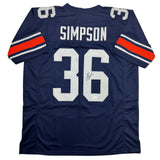 Autographed/Signed Jaylin Simpson Auburn Blue College Jersey JSA COA