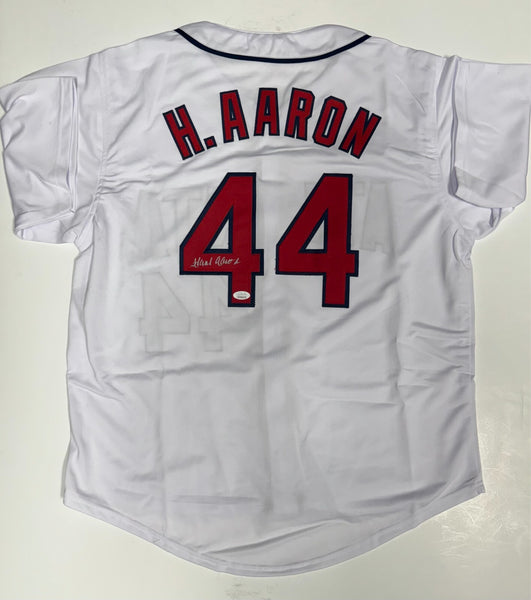 Hall of Famer HANK AARON Signed Replica Atlanta Braves Jersey AUTO - JSA