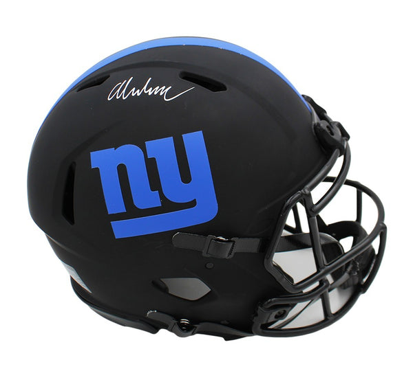 Abdul Carter Signed New York Giants Speed Authentic Eclipses NFL Helmet