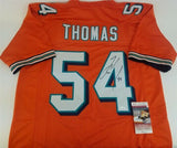 Zach Thomas Signed Dolphins Jersey (JSA COA) Miami 7xPro Bowl Middle Linebacker