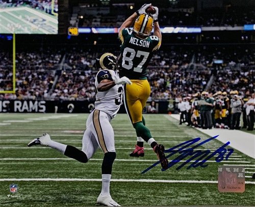 Packers SB Champ Receiver JORDY NELSON Signed 8x10 Photo #15 AUTO