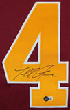 Terrell Suggs "T-Sizzle" Signed Maroon Pro Style Framed Jersey BAS Witnessed