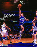 JOHN STOCKTON AUTOGRAPHED 16X20 PHOTO UTAH JAZZ BECKETT BAS WITNESS 224365