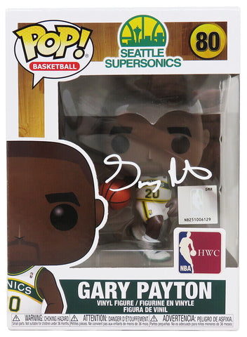 Gary Payton Signed Seattle Supersonics NBA Funko Pop Doll #80 - (SCHWARTZ COA)
