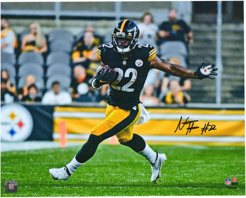 Najee Harris Pittsburgh Steelers Signed 16x20 Black Running Photo