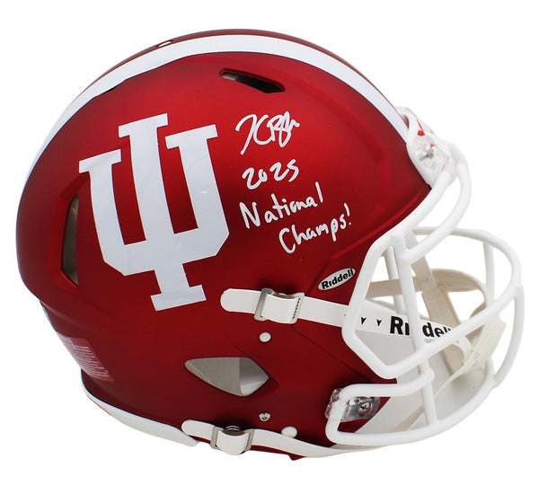 Kaelon Black Signed Indiana Hoosiers Speed Anodized Natl Champs Auth w/Insc Helm