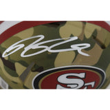 Ricky Pearsall Autographed San Francisco 49ers Camo Mini Helmet Beckett 48004