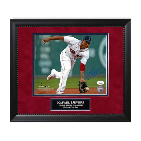 Rafael Devers Signed 8x10 Autographed Photograph Framed 11x14 JSA