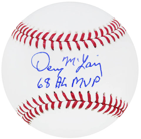 Denny McLain Signed Rawlings Official MLB Baseball w/68 AL MVP - (SCHWARTZ COA)