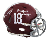 Alabama Ozzie Newsome "2x Insc" Authentic Signed Speed Mini Helmet BAS Witnessed