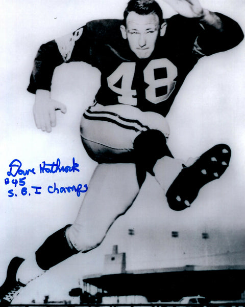 Packers Defensive Back DAVE HATHCOCK Signed 8x10 Auto Photo #1 w/ "SB I Champ"