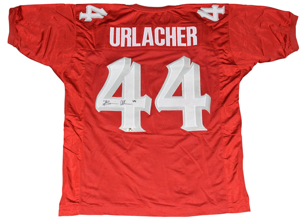 BRIAN URLACHER AUTOGRAPHED NEW MEXICO LOBOS #44 RED JERSEY BECKETT