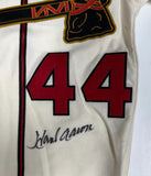 HANK AARON Signed Official 1957 Mitchell & Ness Jersey AUTO - JSA