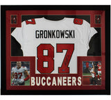 Rob Gronkowski Signed Tampa Bay Buccaneers Framed White NFL Jersey