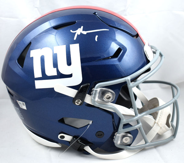 new york giants speedflex helmet Malik Nabers Autographed New York Giants F/S Speed Flex Helmet- Fanati – Super Sports Center