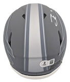 Bills James Cook Authentic Signed Slate Speed Mini Helmet BAS Witnessed