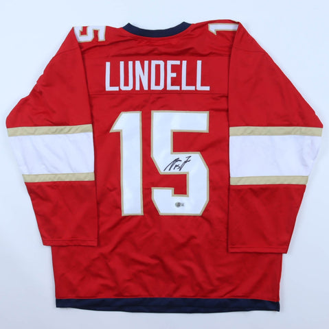 Anton Lunde Signed Florida Panthers Jersey (Beckett) 2xStanley Cup Champ 24 & 25