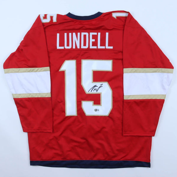 Anton Lunde Signed Florida Panthers Jersey (Beckett) 2xStanley Cup Champ 24 & 25