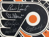 Flyers Legends Pennant Signed (5) Parent, Barber, Macleish, Watson, Kindachuk