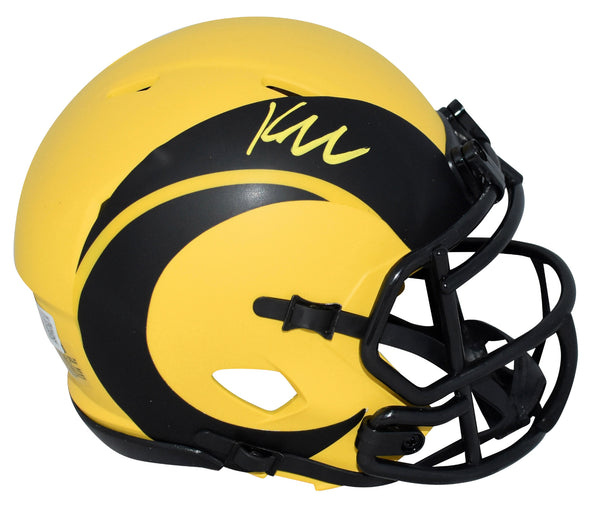 KYREN WILLIAMS SIGNED LOS ANGELES RAMS RAVE SPEED MINI HELMET BECKETT