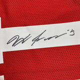 Framed Autographed/Signed Jaxon Smith-Njigba 33x42 Ohio State Red Jersey BAS COA