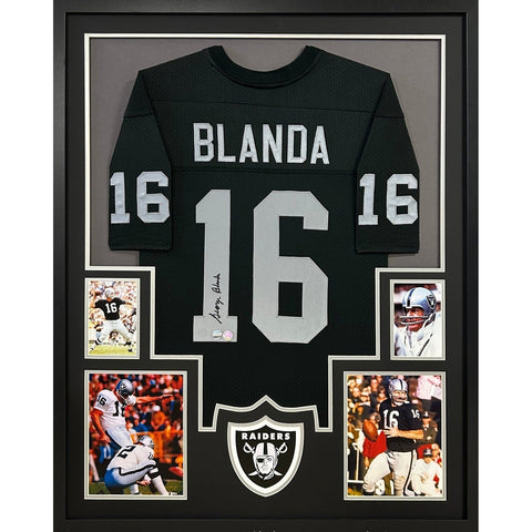 George Blanda Autographed Signed Framed Raiders Jersey GTSM