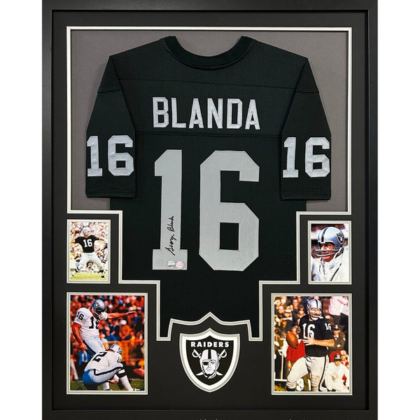 George Blanda Autographed Signed Framed Raiders Jersey GTSM
