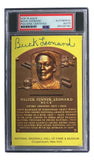 Buck Leonard Signed 4x6 Homestead Grays HOF Plaque Card PSA/DNA 85025780