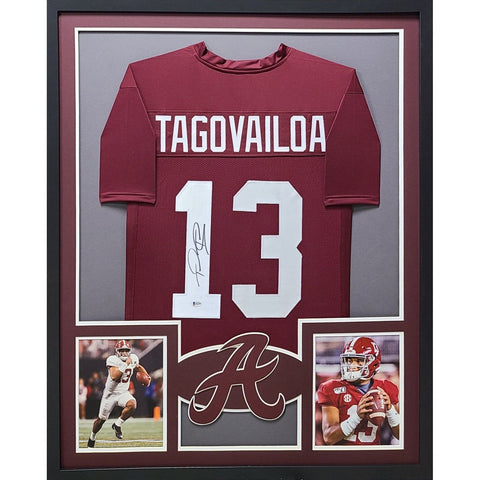 Tua Tagovailoa Autographed Signed Framed Alabama Jersey BECKETT