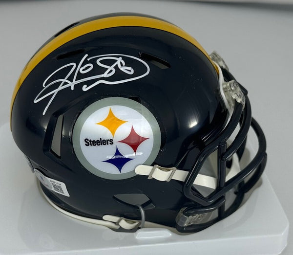 Steelers 2 x SB Champ HINES WARD Signed Riddell Speed Mini Helmet AUTO - BAS