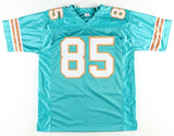 Mark "Super" Duper Signed Miami Dolphins Teal Jersey (OKAuthentics Hologram) W.R