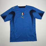 Autographed/Signed Marco Materazzi Italy Blue Soccer Jersey Beckett BAS COA