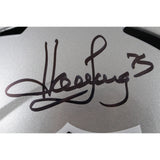 Howie Long Autographed/Signed Las Vegas Raiders F/S Helmet Beckett Witness 49673