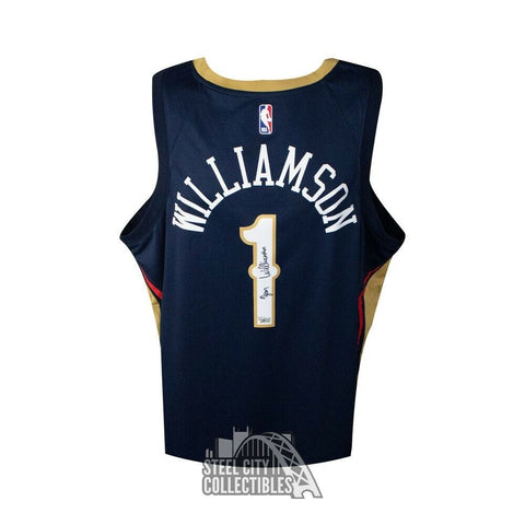 Zion Williamson Autographed Pelicans Navy Nike Swingman Jersey Fanatics