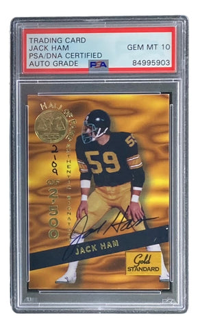 Jack Ham Signed 1994 Sig Rookies Gold Standard #HOF10 Trading Card PSA/DNA Gem