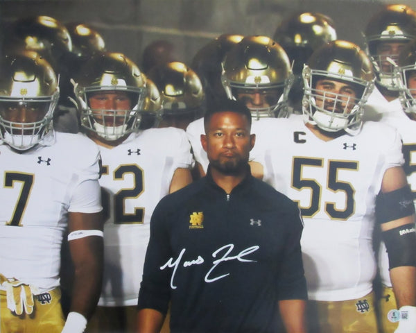 Marcus Freeman Coach Notre Dame Signed/Autographed 16x20 Photo Beckett 204928